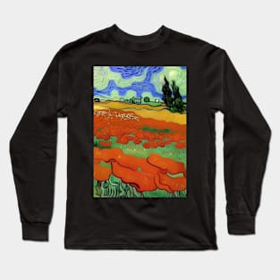 STUNNING POPPY FIELD VAN GOGH STYLE Long Sleeve T-Shirt